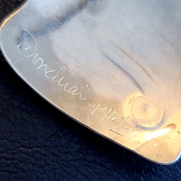 Handmade VTG 14k &  925 Music Note Design Guitar Pick Earrings - Picture 7 of 7